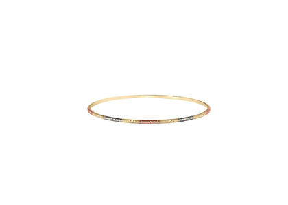 Tri Tone Plated | Diamond Cut Bangles